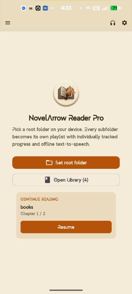 BookReader Pro Android App Screenshot