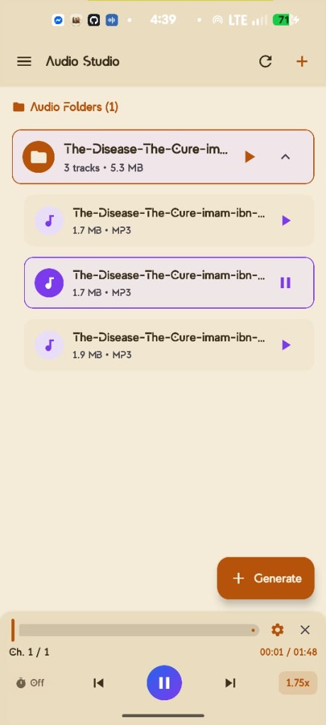 Audio Studio & Audiobook Generator